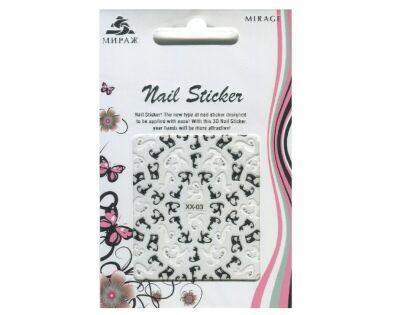 Mirage 3D Наклейки Nail Sticker Кошки черно-белые XX-03