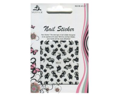Mirage 3D Наклейки Nail Sticker Кошки черно-белые XX-11