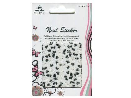Mirage 3D Наклейки Nail Sticker Кошки черно-белые XX-17