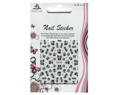 Mirage 3D Наклейки Nail Sticker Кошки черно-белые XX-18