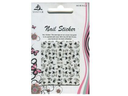 Mirage 3D Наклейки Nail Sticker Кошки черно-белые XX-19