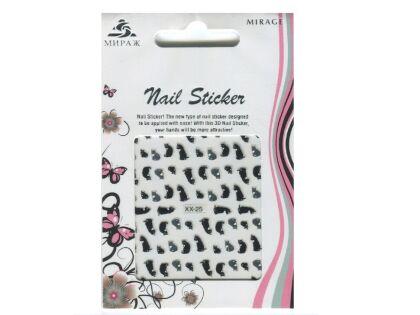 Mirage 3D Наклейки Nail Sticker Кошки черно-белые XX-25