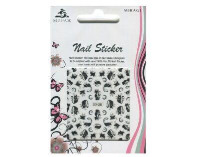 Mirage 3D Наклейки Nail Sticker Кошки черно-белые XX-28