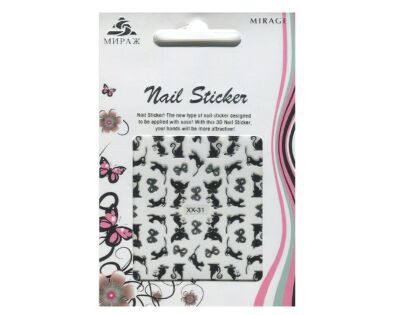 Mirage 3D Наклейки Nail Sticker Кошки черно-белые XX-31