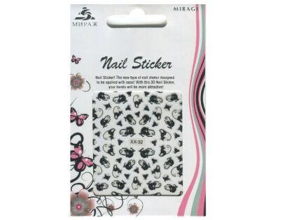 Mirage 3D Наклейки Nail Sticker Кошки черно-белые XX-32
