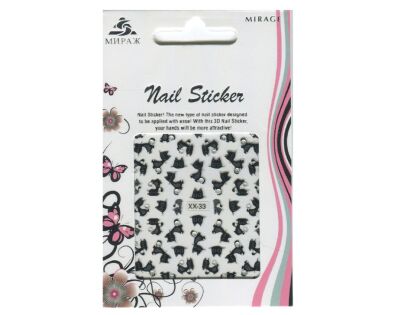 Mirage 3D Наклейки Nail Sticker Кошки черно-белые XX-33