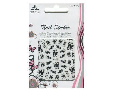 Mirage 3D Наклейки Nail Sticker Кошки черно-белые XX-34