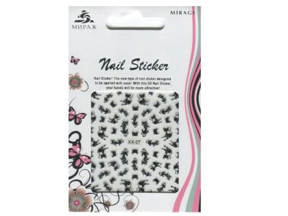 Mirage 3D Наклейки Nail Sticker Кошки черно-белые XX-37