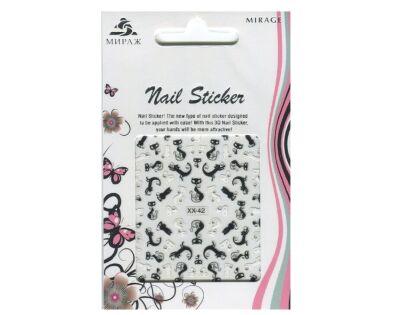 Mirage 3D Наклейки Nail Sticker Кошки черно-белые XX-42