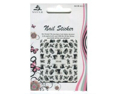 Mirage 3D Наклейки Nail Sticker Кошки черно-белые XX-48