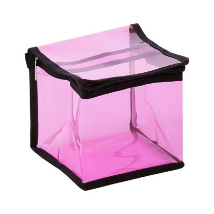 Косметичка прозрачная КУБ PINK