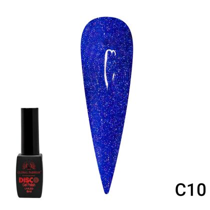 Global Fashion Гель-лак Disco светоотражающий №C10 8 мл