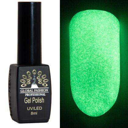 Global Fashion Гель-лак Luminous светящийся в темноте Yellow Green 8 мл
