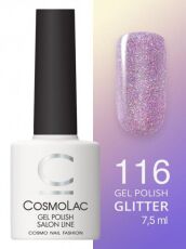 CosmoLac Гель-лак SHIMMER 116 Хрустальная туфелька 7,5 мл
