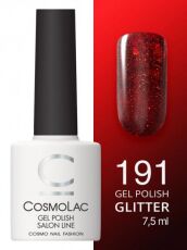 CosmoLac Гель-лак GLITTER 191 Зимняя вишня 7,5 мл