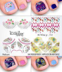 El Corazon Слайдер-дизайн для педикюра №Wow-p-711