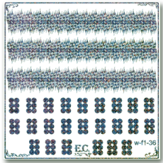 El Corazon Слайдер-дизайн для ногтей №W-f1-36 silver holo