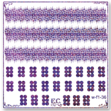 El Corazon Слайдер-дизайн для ногтей №W-f1-36 violet holo