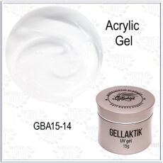 Gellaktik Акригель Acrylic Gel №14 White Ultra 15 гр