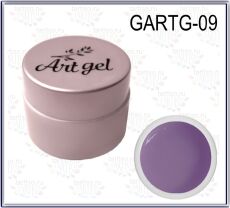 Gellaktik Гель-краска Art Gel №09 без липкого слоя 7 гр лавандовый