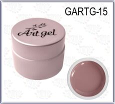 Gellaktik Гель-краска Art Gel №15 без липкого слоя 7 гр коричнево-бежевый
