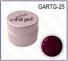 Gellaktik Гель-краска Art Gel №25 без липкого слоя 7 гр бордовый
