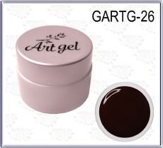 Gellaktik Гель-краска Art Gel №26 без липкого слоя 7 гр темно-коричневый