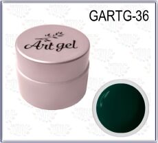 Gellaktik Гель-краска Art Gel №36 без липкого слоя 7 гр темно-зеленый
