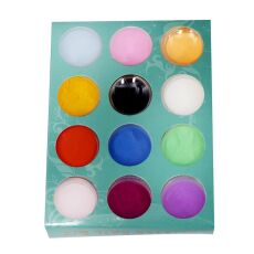 Global Fashion Акриловая пудра для декора ногтей в наборе 12 цветов