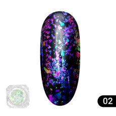 Global Fashion Втирка для ногтей Transparent est chameleon 02