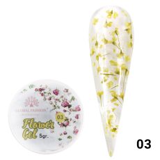Global Fashion Гель Flower Gel с сухоцветами №03 5 гр