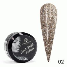 Global Fashion Гель-краска Super Bright platinum №02 5 гр