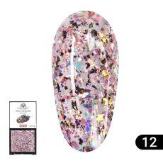 Global Fashion Гель-краска с глиттером Solid Sequins color gel №12 5 гр