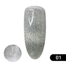 Global Fashion Гель-лак Disco Cateyes светоотражающий №001 8 мл