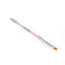 Global Fashion Кисть двусторонняя для полигеля овал №8/лопатка