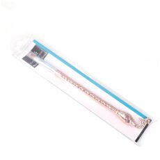 Global Fashion Кисть для геля павлин скошенная №4 золото