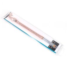 Global Fashion Кисть для геля павлин скошенная №8 золото