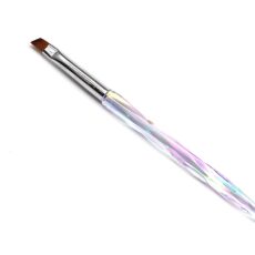 Global Fashion Кисть для геля скошенная №8 перламутровая