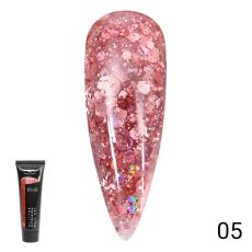 Global Fashion Полигель с глиттером Glitter Extension №05 30 гр