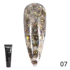 Global Fashion Полигель с глиттером Glitter Extension №07 30 гр