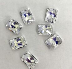 Global Fashion Стразы Swarovski прямоугольник большой прозрачный 12 шт