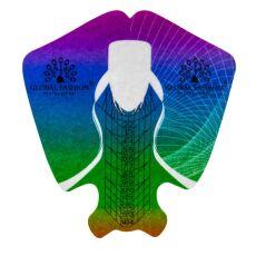 Global Fashion Формы одноразовые для наращивания радуга 300 шт