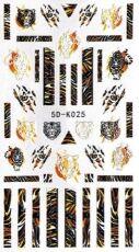 3D Наклейки 5D-K025 тигро-мода