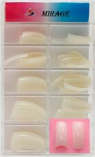 Mirage Типсы 100 шт натуральные NP зауженные с короткой контактной зоной