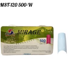 Mirage Типсы 500 шт бесконтактные френч MST-120 белые