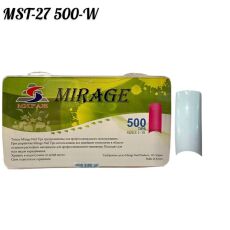 Mirage Типсы 500 шт бесконтактные френч MST-27 белые