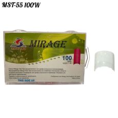 Mirage Типсы 100 шт френч с укороченной контактной зоной белые