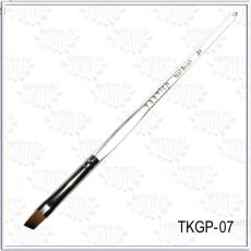 Tartiso Кисть для геля №8 скошенная прозрачная ручка