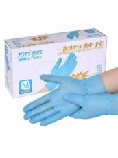 WALLY PLASTIC Перчатки Нитрил-виниловые неопудренные M 100 шт голубые