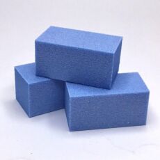 Баф прямоугольный 5х2,5 см голубой 20 шт